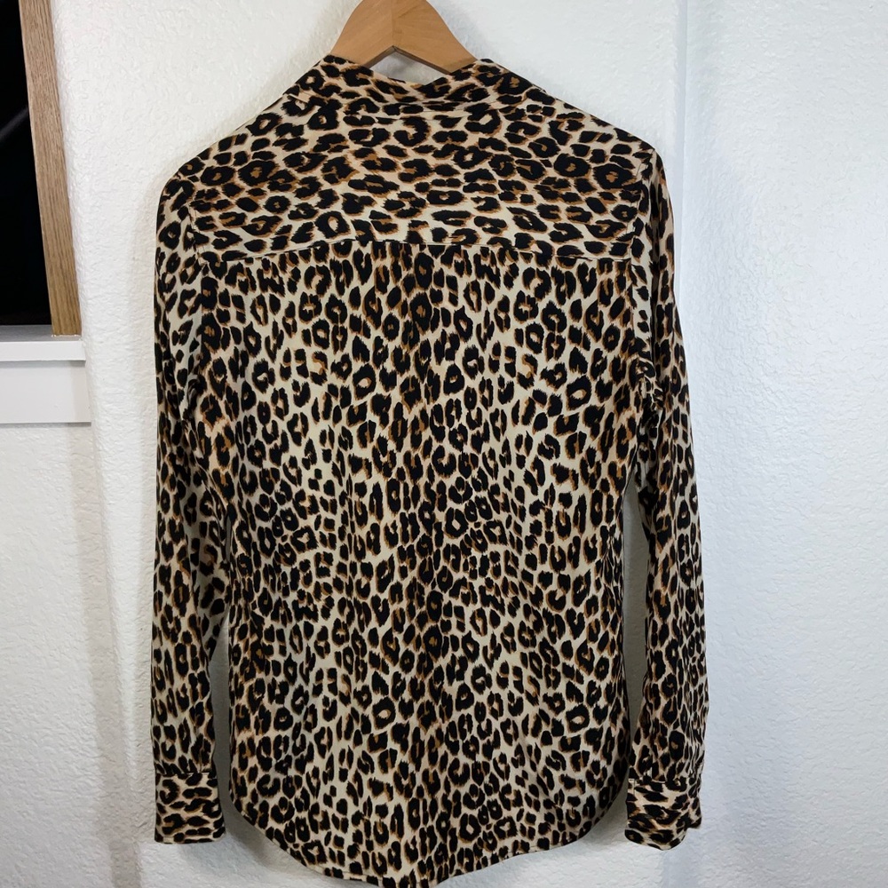 Equipment Leopard Print Button Down - image 5